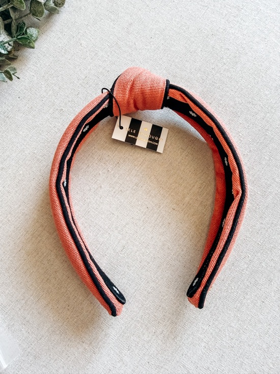 Lele Sadoughi Accessories - Lele Sadoughi Piping Trim Slim Knotted Headband Rose Clay NWT